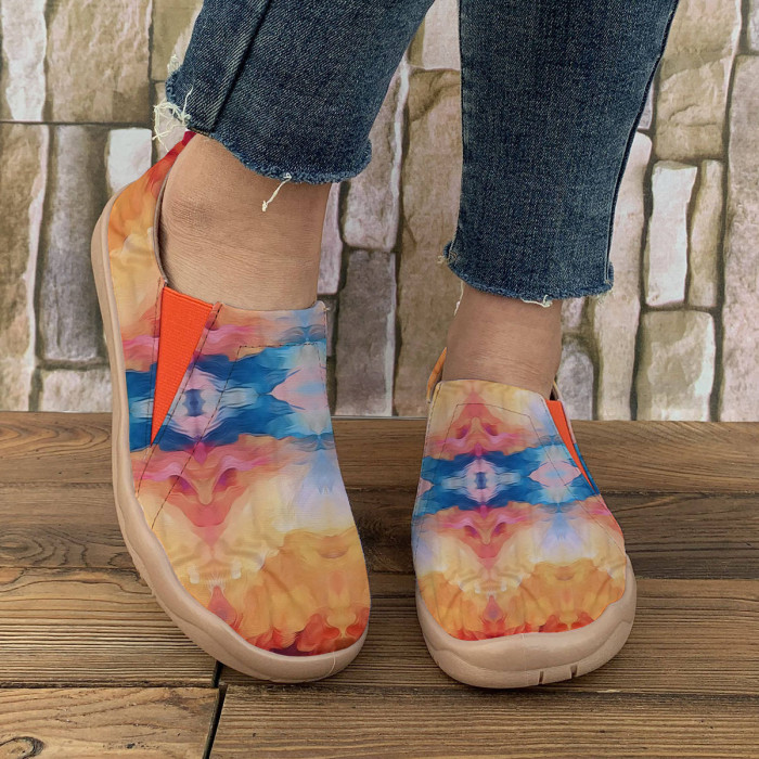 Women's Slip-On Canvas Sneakers - Comfortable, Soft Sole Casual Shoes for All Seasons, Breathable Fabric