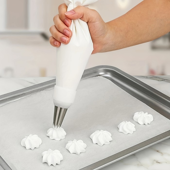 5pcs Silicone Reusable Piping Bags for Cake & Cookie Decorating - Kitchen Essentials
