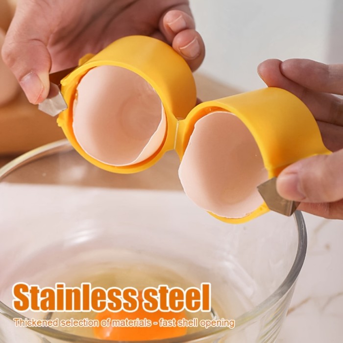 Easy-Clean Egg Shell Separator - Quick Peel & Yolk Divider for Kitchen, Baking Essentials
