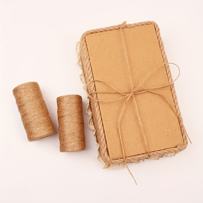 100m Natural Jute Twine for Gardening, Wrapping Plants, Crafts & Weddings