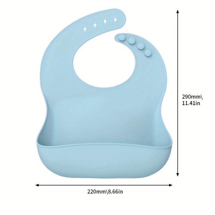 BPA Free Silicone Baby Bibs For Babies & Toddlers (10-72 Months) Waterproof, Soft, Unisex, Non Messy, Adjustable Fit Waterproof Bibs
