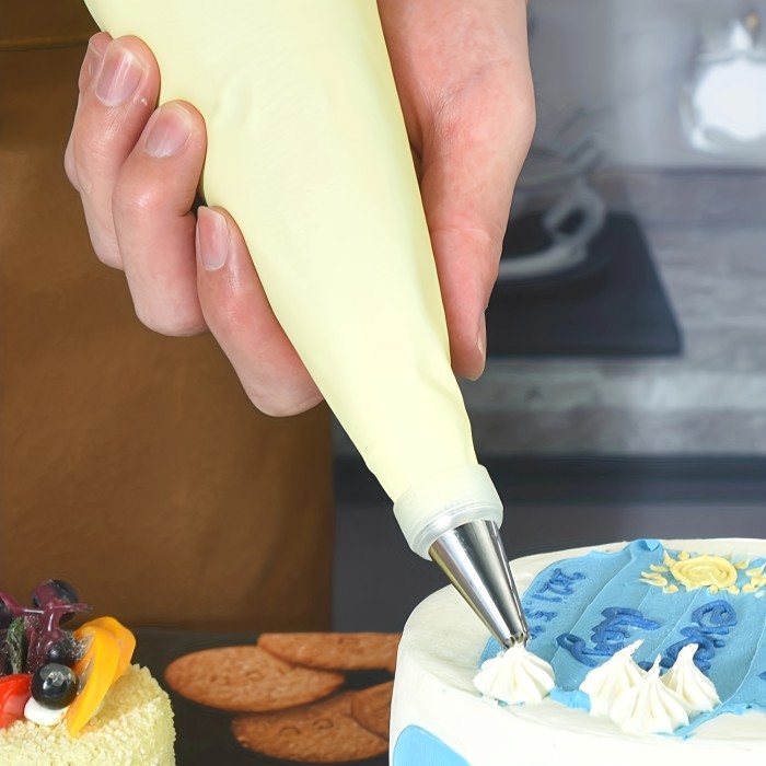 5pcs Silicone Reusable Piping Bags for Cake & Cookie Decorating - Kitchen Essentials