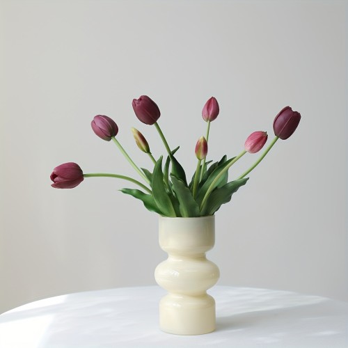 5pcs\u002Fbunch Vibrant Artificial Tulip Flowers - Beautifully Crafted for Elegant Home Decor, Romantic Wedding and Engagement Centerpieces, Spring and Summer Decor - Ideal Valentines Day and Mothers Day Gifts