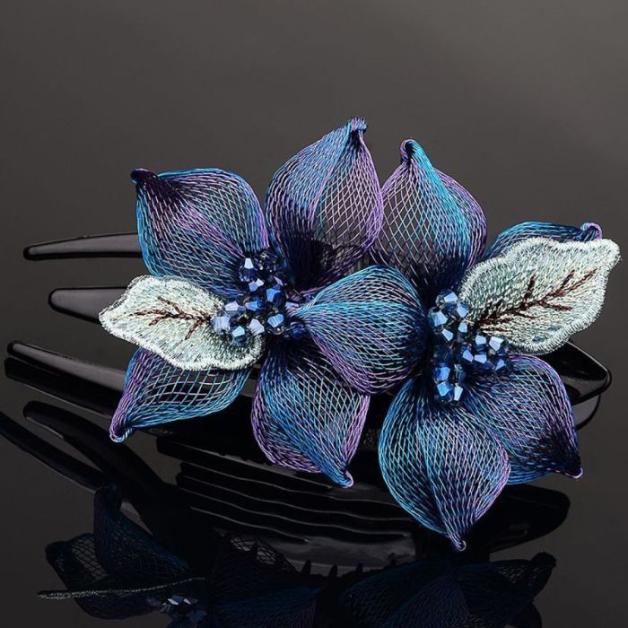 Large Women Hairpin Temperament Headdress Hair Clip Flower Hairclip Korean Style Exquisite Crystal Headdress Girls