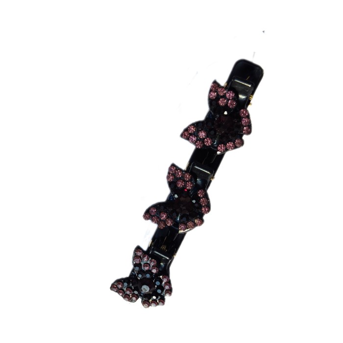 Vintage Braids Hair Clips For Women, Sparkling Rhinestone Crystal Butterfly Barrette Hair Accessories For Side Hair Bang Women, Elegant Hair Accessories