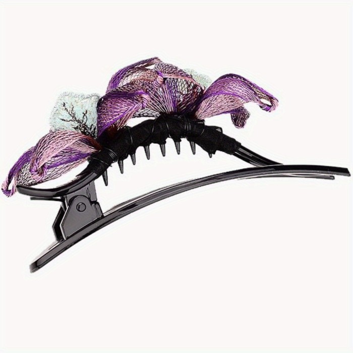 Large Women Hairpin Temperament Headdress Hair Clip Flower Hairclip Korean Style Exquisite Crystal Headdress Girls