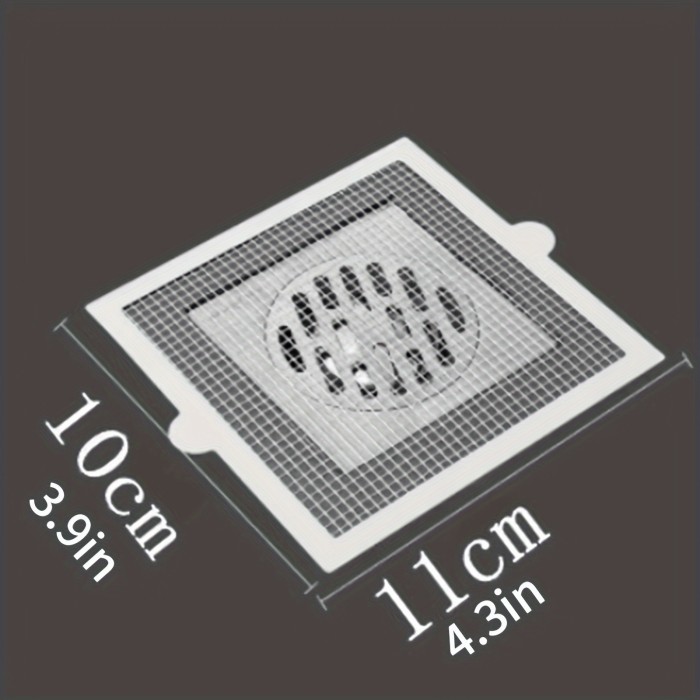 10pcs Disposable Shower Drain Hair Catcher - Effective Hair Stopper for Bathroom Bathtub, Floor Sink Strainer Filter Mesh Stickers, Easy to Clean, Convenient Bathroom Accessories