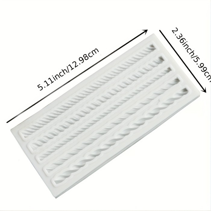 1pc Twist Design Silicone Cake Mold for Fried Dough Fondant - Easy DIY Cake Decorating Tool for Baking Enthusiasts - Non-Stick, Durable, and Reusable Cake Baking Accessory