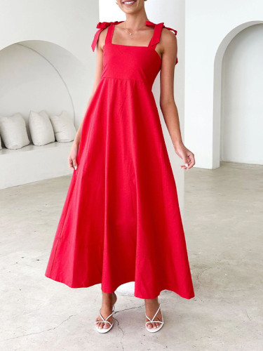 Stylish Solid Color Strapless Dress