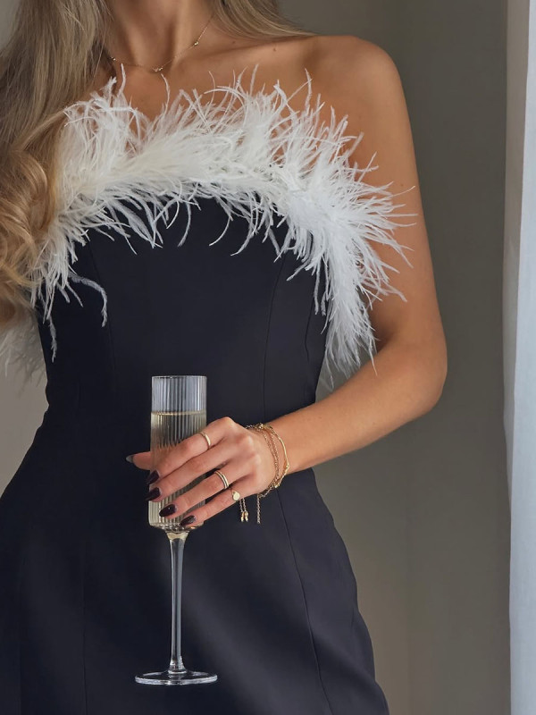 Chic strapless party mini dress