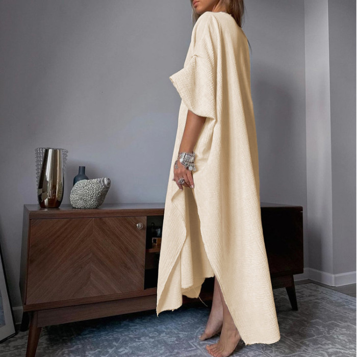Stylish V-Neck Loose Breathable Dress
