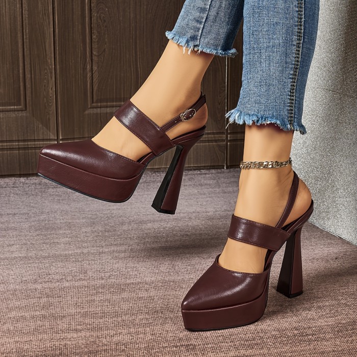 Women's Fashionable Pointed Toe Block Heels, Stylish And Comfortable Pumps for Women