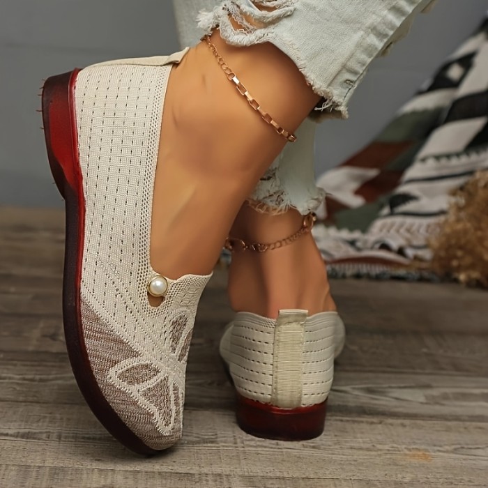 Women'S Summer Fashion Canvas Shoes - Casual Round Toe Slip-On with Solid Color Fabric Upper, Rubber Sole, and Fabric Insole - Breathable and Durable for Daily Wear
