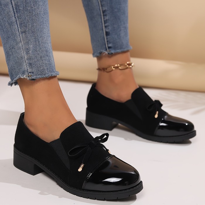 Thick-soled high-heeled Women's flat shoes Women's casual shoes home shoes loafers Women's nurse shoes bow high-heeled shoes Women's flat shoes elastic velvet breathable single shoes
