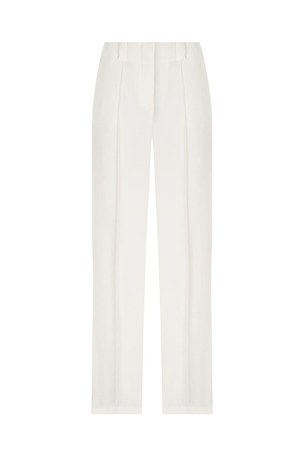 Crossover Slim Fit Sleeveless Vest and High Waisted Wide Leg Pants Set