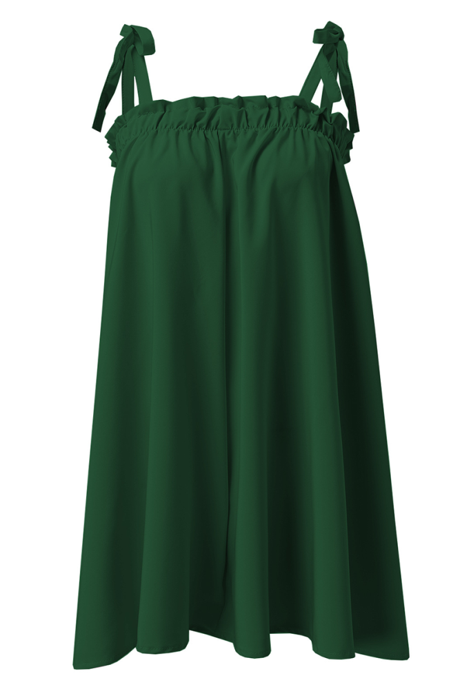 Fashion Solid Bandage Spaghetti Strap Straight Dresses(4 Colors)