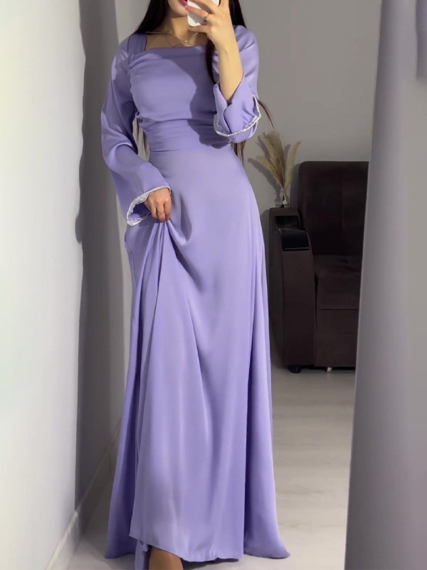 Stylish Eegant Square Neck Slim-fit Dress