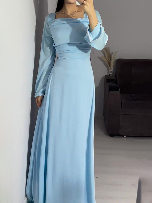 Stylish Eegant Square Neck Slim-fit Dress