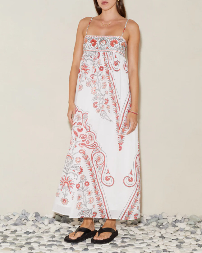 Bohemian Print Sling Dress
