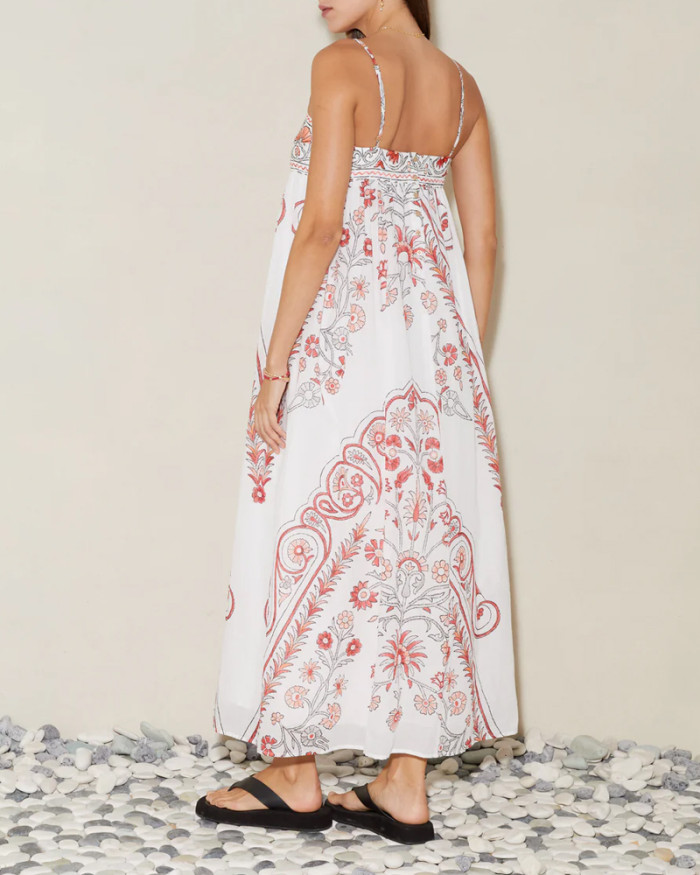 Bohemian Print Sling Dress