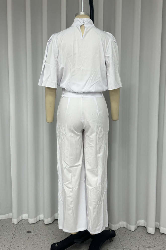 Casual Patchwork Adjustable Mandarin Collar Sleeveless Two Pieces