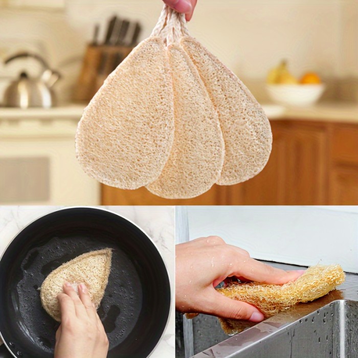 Water drop-shaped loofah, double-layer thickened dishwashing loofah, seam reinforcement, dishwashing brush with hanging rope, antibacterial loofah, wear-resistant dishwashing artifact, rag brush, dishwashing towel, suitable for cleaning home kitchens, toilets and various glass