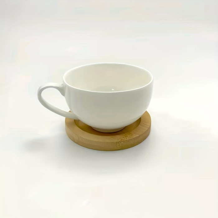 5 Pcs Bamboo Coasters: Heat Insulation Non-slip Simple Style Solid Color Kitchen Supplies, Tea Set Coaster, Room Decor