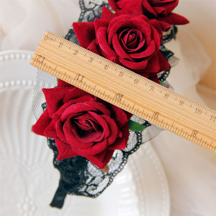 Women Gothic Headbands Retro Flowers Lace Elastic Hair Bands Stretch Hair Hoops for Hair Styling Tool Accessories