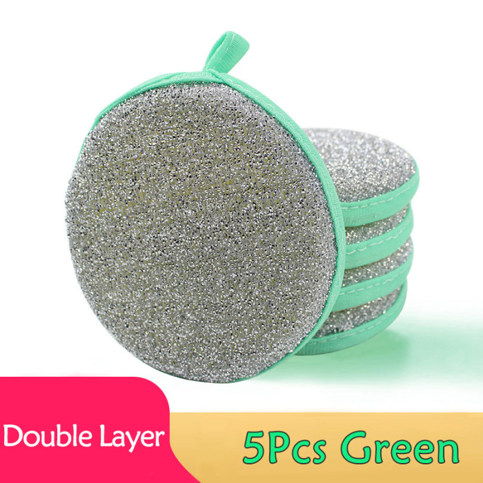 5\u002F10pcs, Double Side Dishwashing Sponge Pan Pot Dish Wash Sponges Household Cleaning Tools Kitchen Tableware Dish Washing Brush