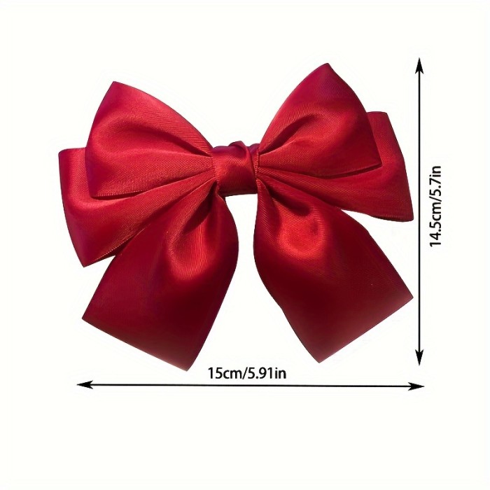 Large Bow Hair Clip, Spring Clip For Various Hairstyles, Perfect Accessory For Any Occasion, Casual Style