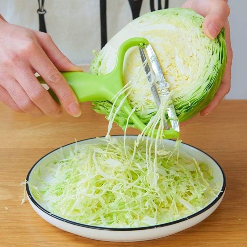 Purple and Blue Cabbage Grater - Wide Mouth Peeling Knife for Easy Shredding and Peeling of Garden Vegetables - Stainless Steel - Kitchen Accessories - Perfect Gift for Home Cooks & Foodies