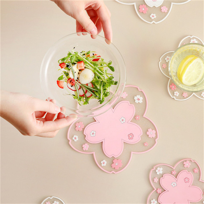 Sakura Coaster, Placemat, PVC Insulation Mat, Pot Holder, Coaster, Table Heat-proof Bowl Mat, Dish Mat