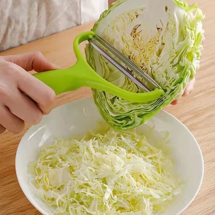 Purple and Blue Cabbage Grater - Wide Mouth Peeling Knife for Easy Shredding and Peeling of Garden Vegetables - Stainless Steel - Kitchen Accessories - Perfect Gift for Home Cooks & Foodies