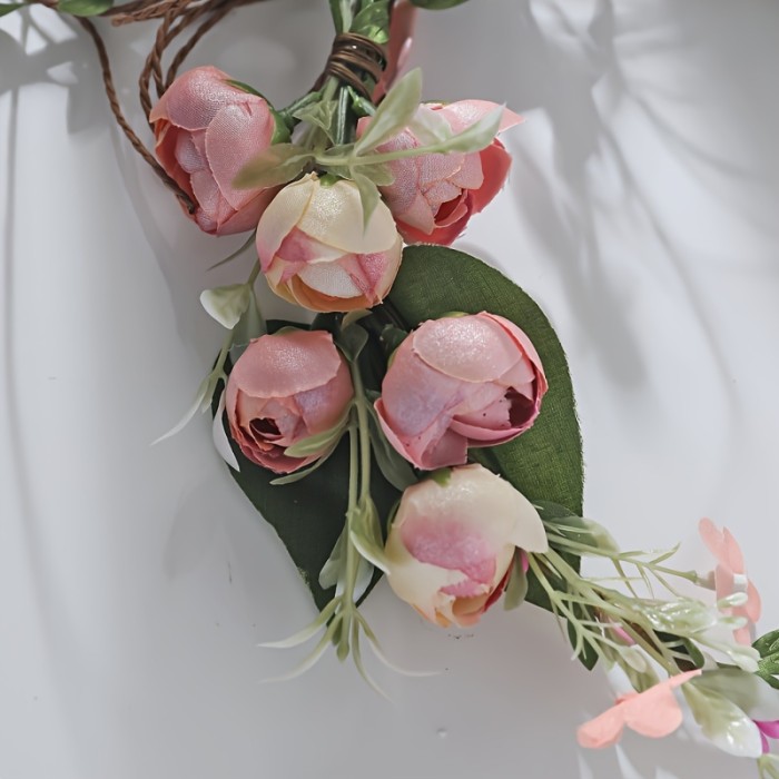 1PC Artificial Flower Hair Hoop Aesthetic Garland Headband Wedding Dress Wedding Bridal Headpiece