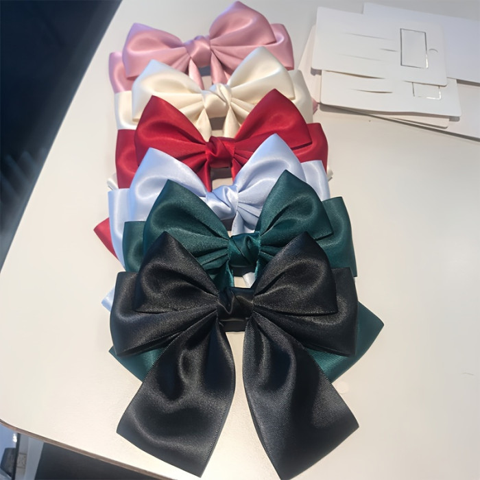 Large Bow Hair Clip, Spring Clip For Various Hairstyles, Perfect Accessory For Any Occasion, Casual Style