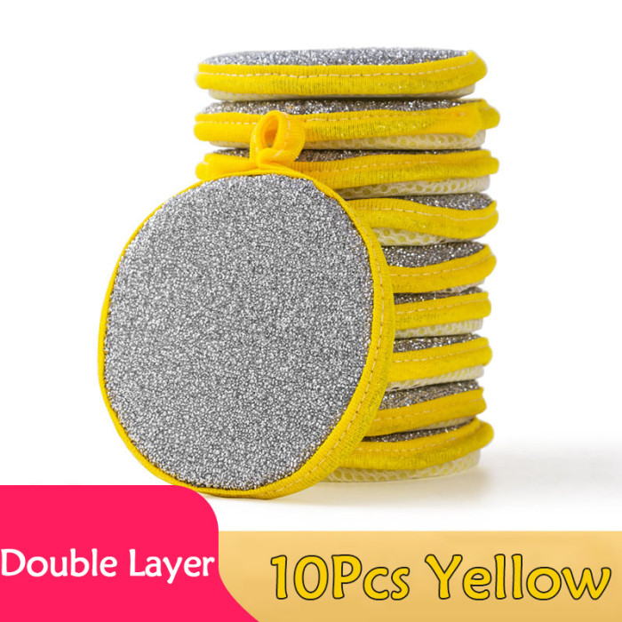 5\u002F10pcs, Double Side Dishwashing Sponge Pan Pot Dish Wash Sponges Household Cleaning Tools Kitchen Tableware Dish Washing Brush