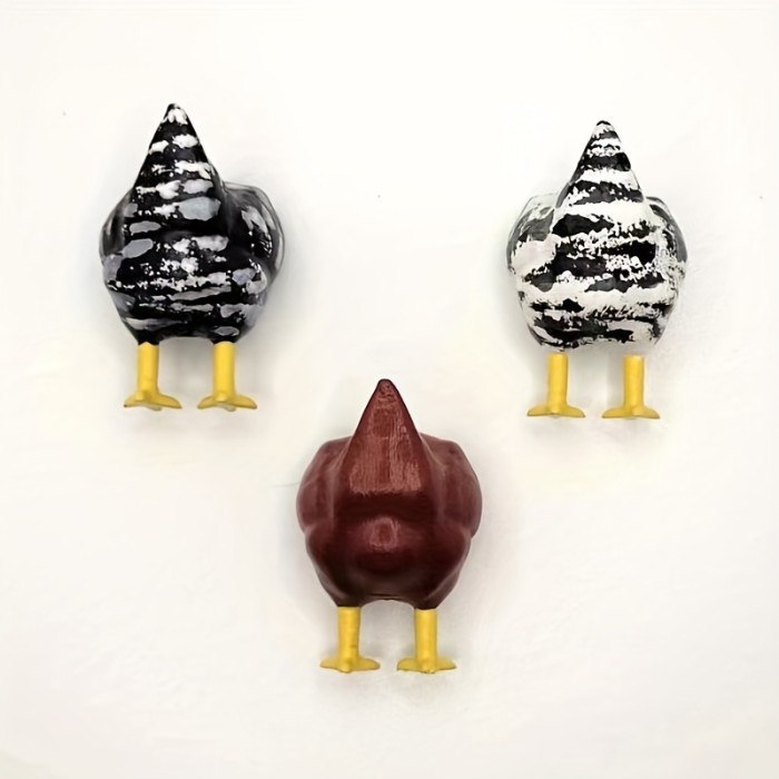 Chicken Butt Magnets Set, Funny Polystyrene Fridge Decor, Creative Star-Shaped Art Design, Humorous Home Decorations, Unique Gift Idea