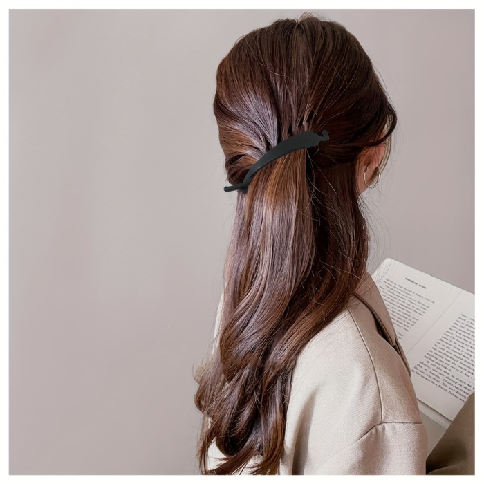 4pcs Women's French Hair Clips - Acrylic Flat Hair Clips for Thin Hair, Banana Hair Clips for All Hair Types