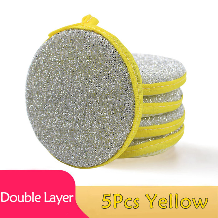 5\u002F10pcs, Double Side Dishwashing Sponge Pan Pot Dish Wash Sponges Household Cleaning Tools Kitchen Tableware Dish Washing Brush
