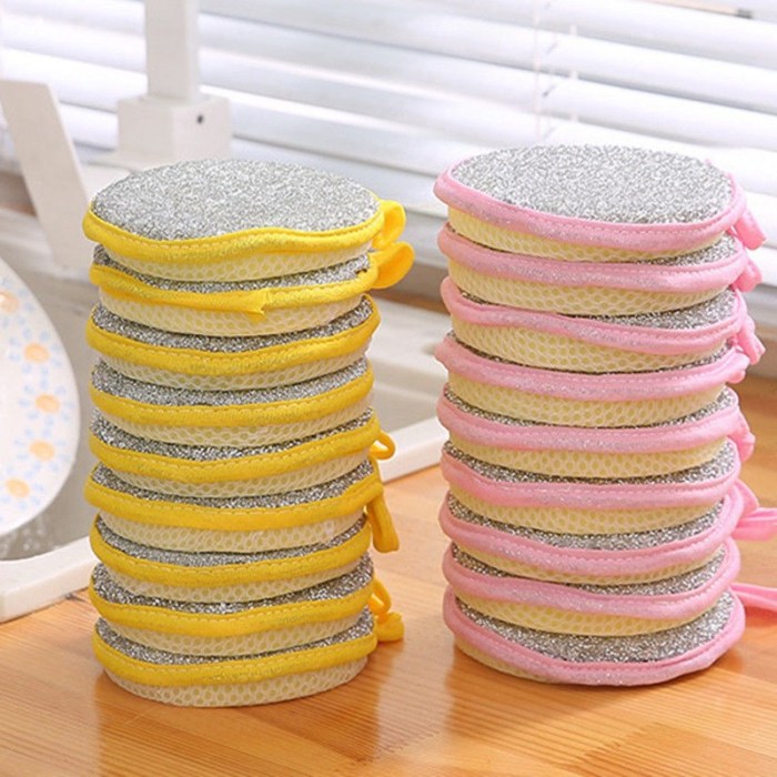 5\u002F10pcs, Double Side Dishwashing Sponge Pan Pot Dish Wash Sponges Household Cleaning Tools Kitchen Tableware Dish Washing Brush