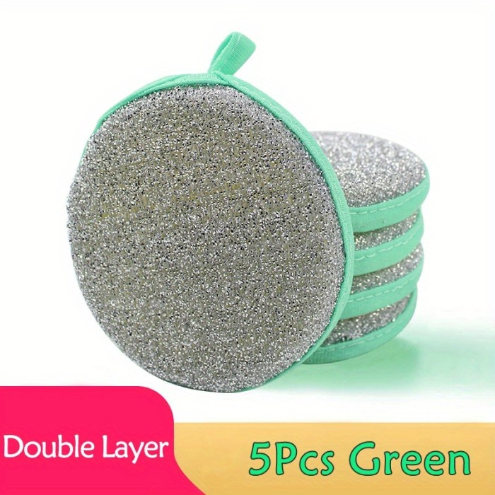 5\u002F10pcs, Double Side Dishwashing Sponge Pan Pot Dish Wash Sponges Household Cleaning Tools Kitchen Tableware Dish Washing Brush
