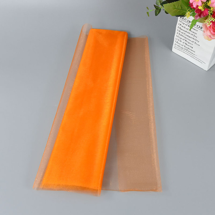196.85inch\u002Froll 18.9inch Tulle Roll Fabric Spool Tutu Sheer Crystal Organza Tulle For Home Wedding Decoration Baby Shower Shirt Craft DIY Eid Al-Adha Mubarak