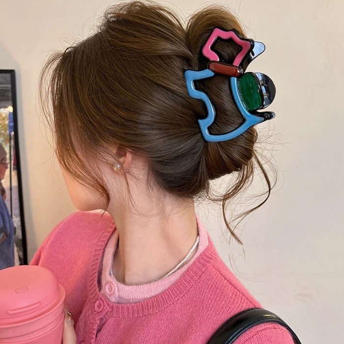 New color contrast clip design sense dog large fun cartoon shark clip back head clip hair accessories
