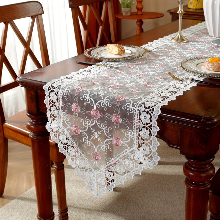 1pc Vibrant Embroidery Stitching Lace Organza Fabric - Decorative Fabric for Home and Holiday Decorations - Various Sizes (16x16in, 16x36in, 16x44in, 16x60in, 16x72in, 16x88in) for DIY Projects and Crafting