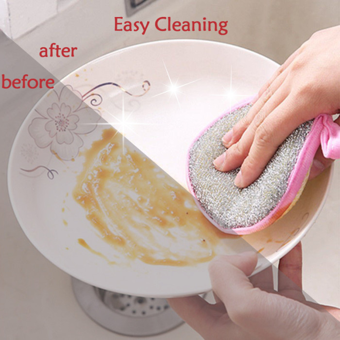 5\u002F10pcs, Double Side Dishwashing Sponge Pan Pot Dish Wash Sponges Household Cleaning Tools Kitchen Tableware Dish Washing Brush