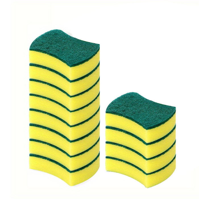 12\u002F24pcs Kitchen Cleaning Sponge, Dish Towel, Scouring Pad, Dishware Anti-Scratch Scrubbing Sponge