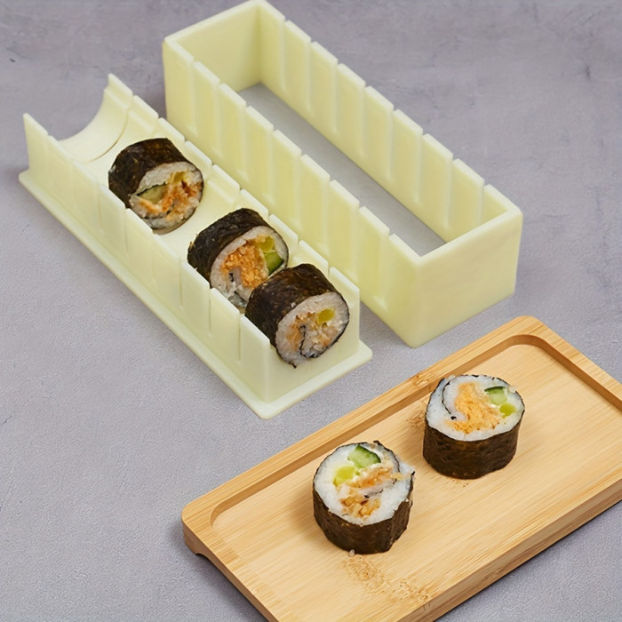 DIY Sushi Maker Kit for Home Parties & Gifts - No Electricity Needed, Easy to Use Rice Roll & Seaweed Nori Molding Tool
