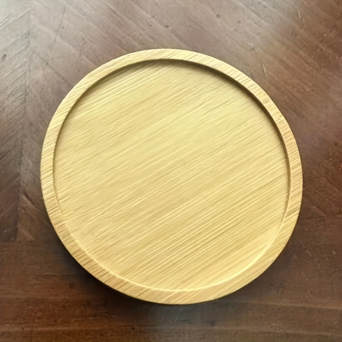 5 Pcs Bamboo Coasters: Heat Insulation Non-slip Simple Style Solid Color Kitchen Supplies, Tea Set Coaster, Room Decor