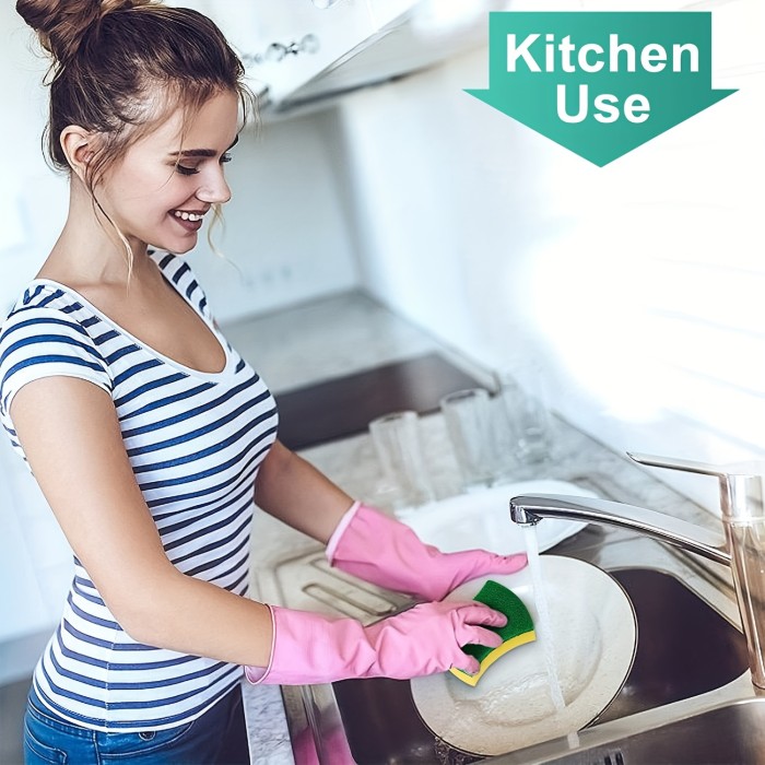 12\u002F24pcs Kitchen Cleaning Sponge, Dish Towel, Scouring Pad, Dishware Anti-Scratch Scrubbing Sponge