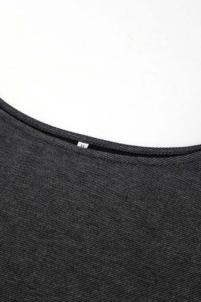 Casual Street Irregular Potholes Oblique Collar Tops